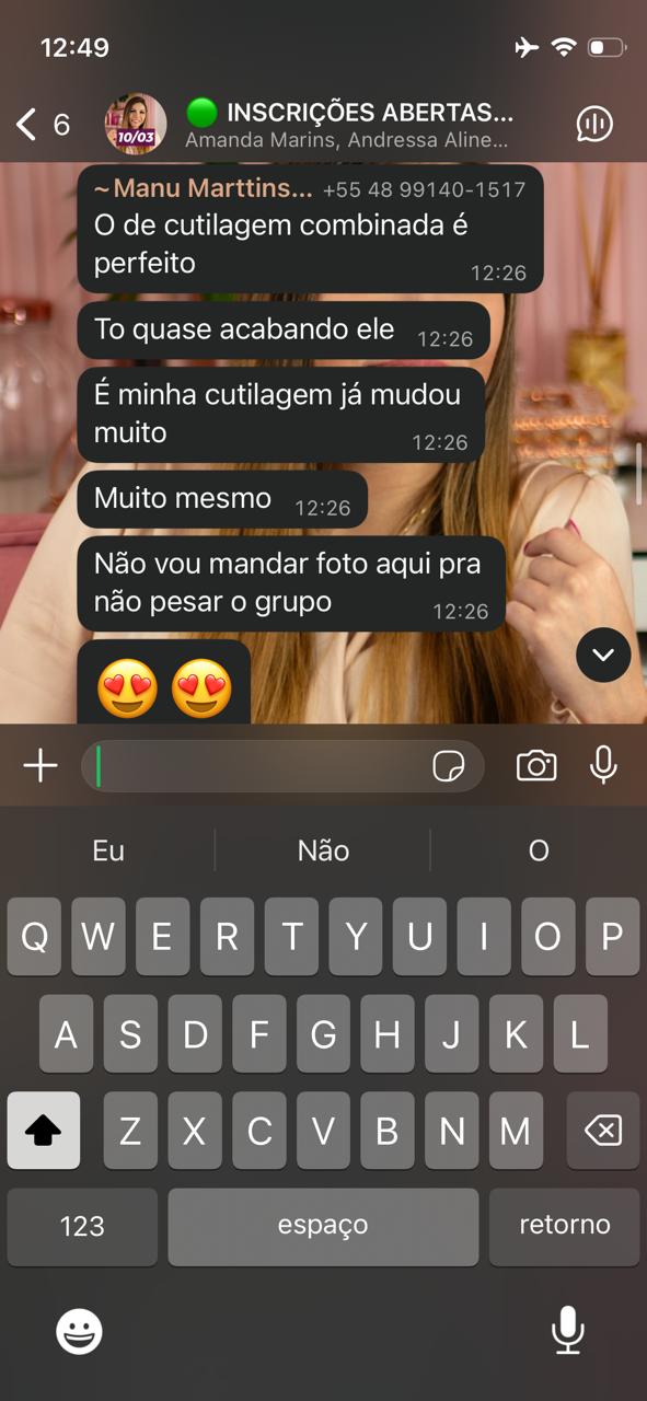 Feedback de aluna sobre o curso de cuticulagem